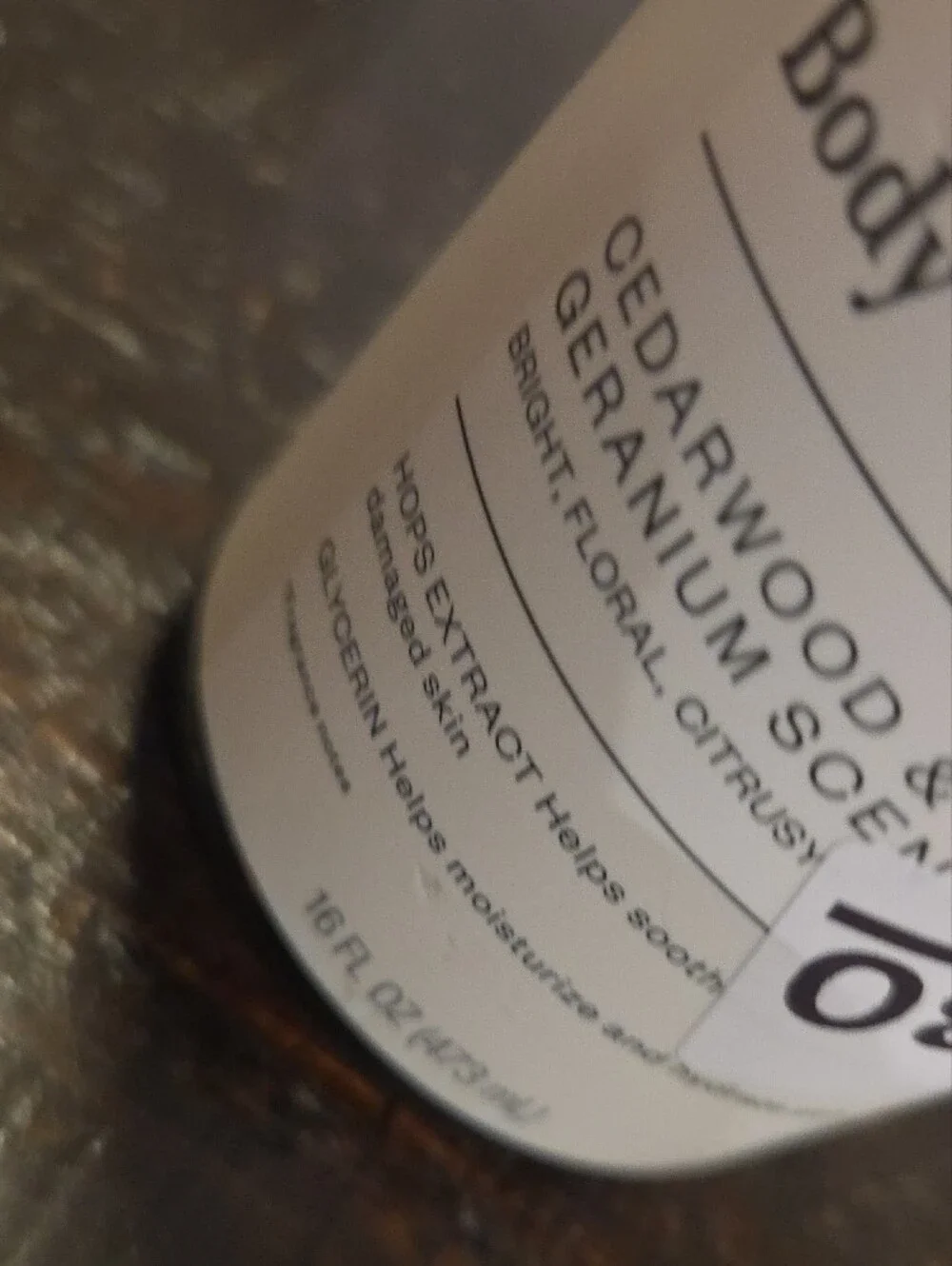 Goodfellow & Co Body Wash in White and Brown Bottle